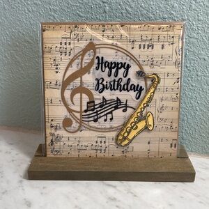 Happy Birthday Saxophone Handmade Card